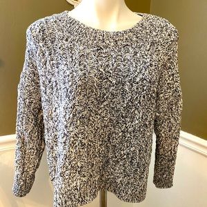 Black & White Cable Knit Sweater